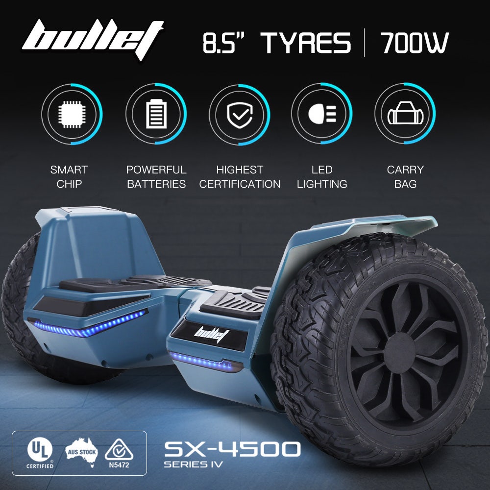 BULLET SX-4500 Hoverboard Scooter, 700W Brushless, UL Certified, AU Compliant, 8.5