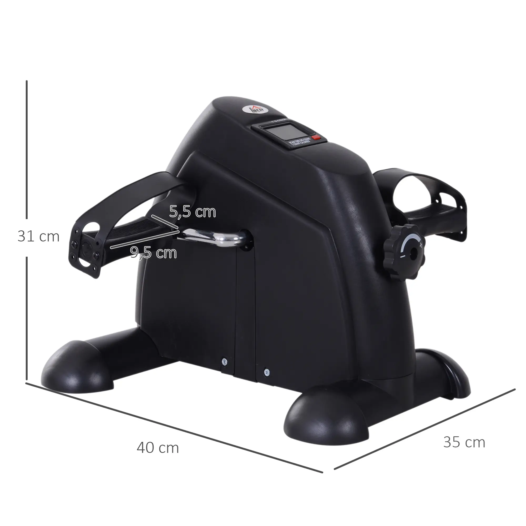 HOMCOM Mini Bike Pedaltrainer mit LCD-Display, verstellbarer Widerstand