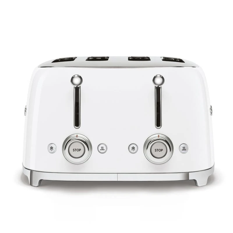2025 Tostadora SMEG TSF03WHUK Retro 4 Rebanadas Estilo Años 50 – Blanco