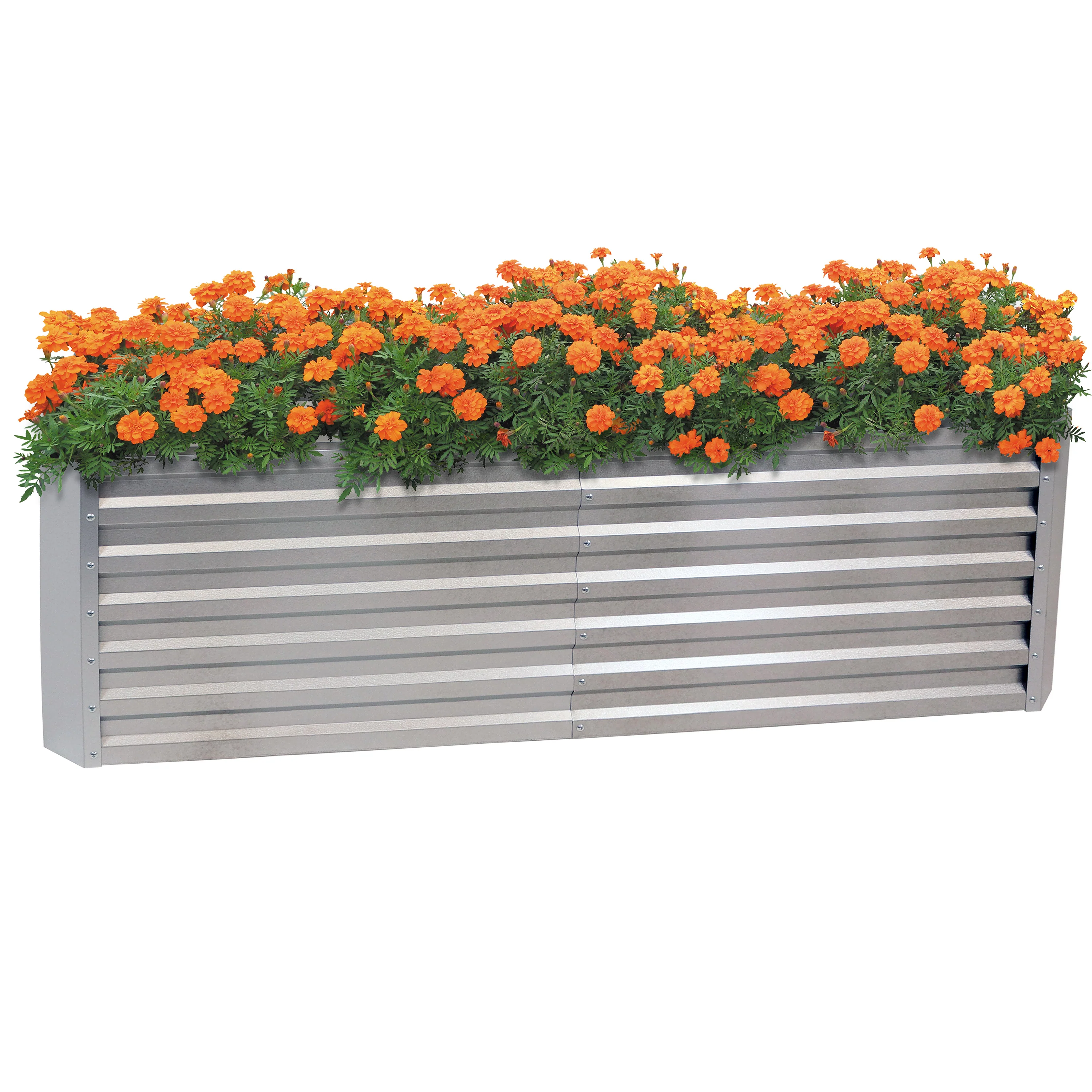 2025 Cama Elevada Rectangular para Jardín Sunnydaze de Acero Galvalume - 180 cm