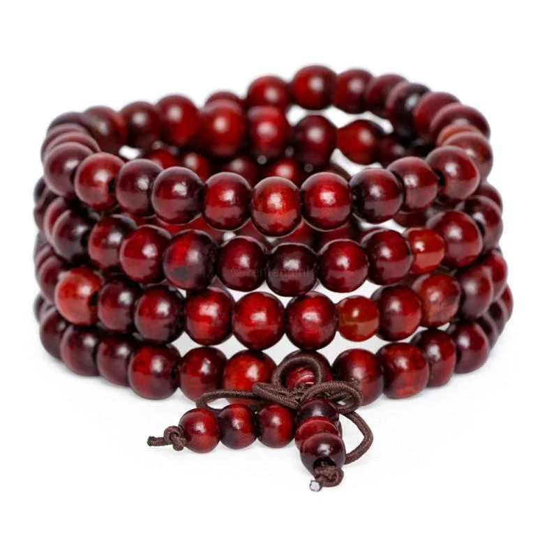 Tibetaanse Mala - Sandelhout - Rood-Bruin