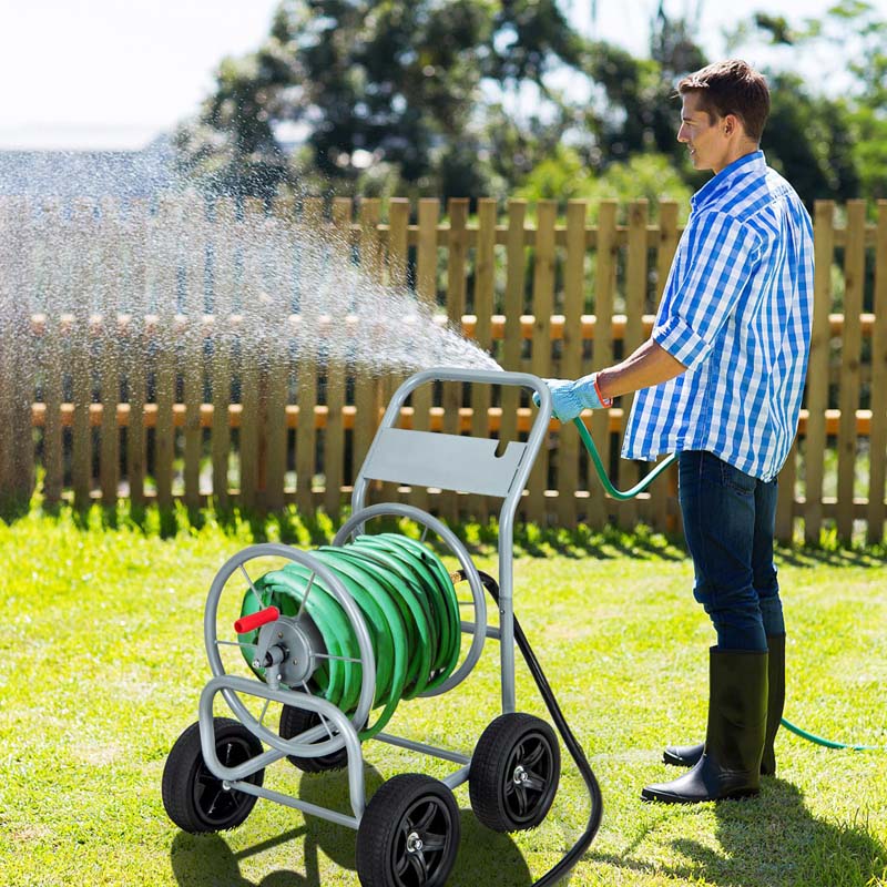 Garden Hose Reel Cart Holds 330 FT of 3/4