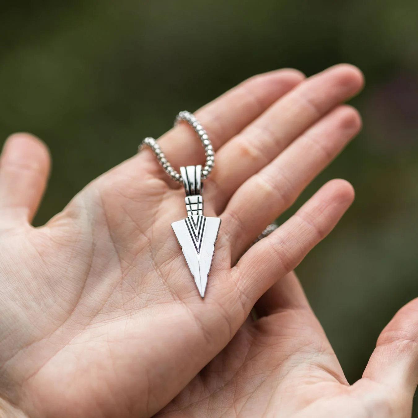 Viking Ketting - Nordic Geo Speer - Speerpunt - RVS Ketting