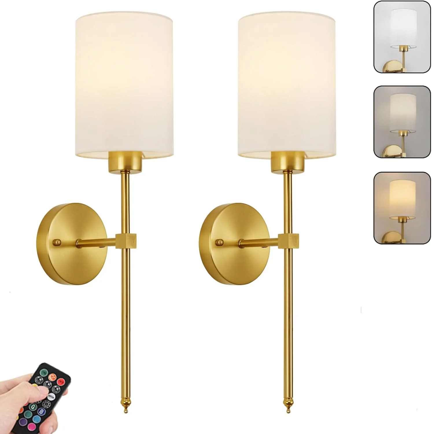 Iluminating? Wireless Wall Sconces (SET OF 2 + 2 BULBS FREE)