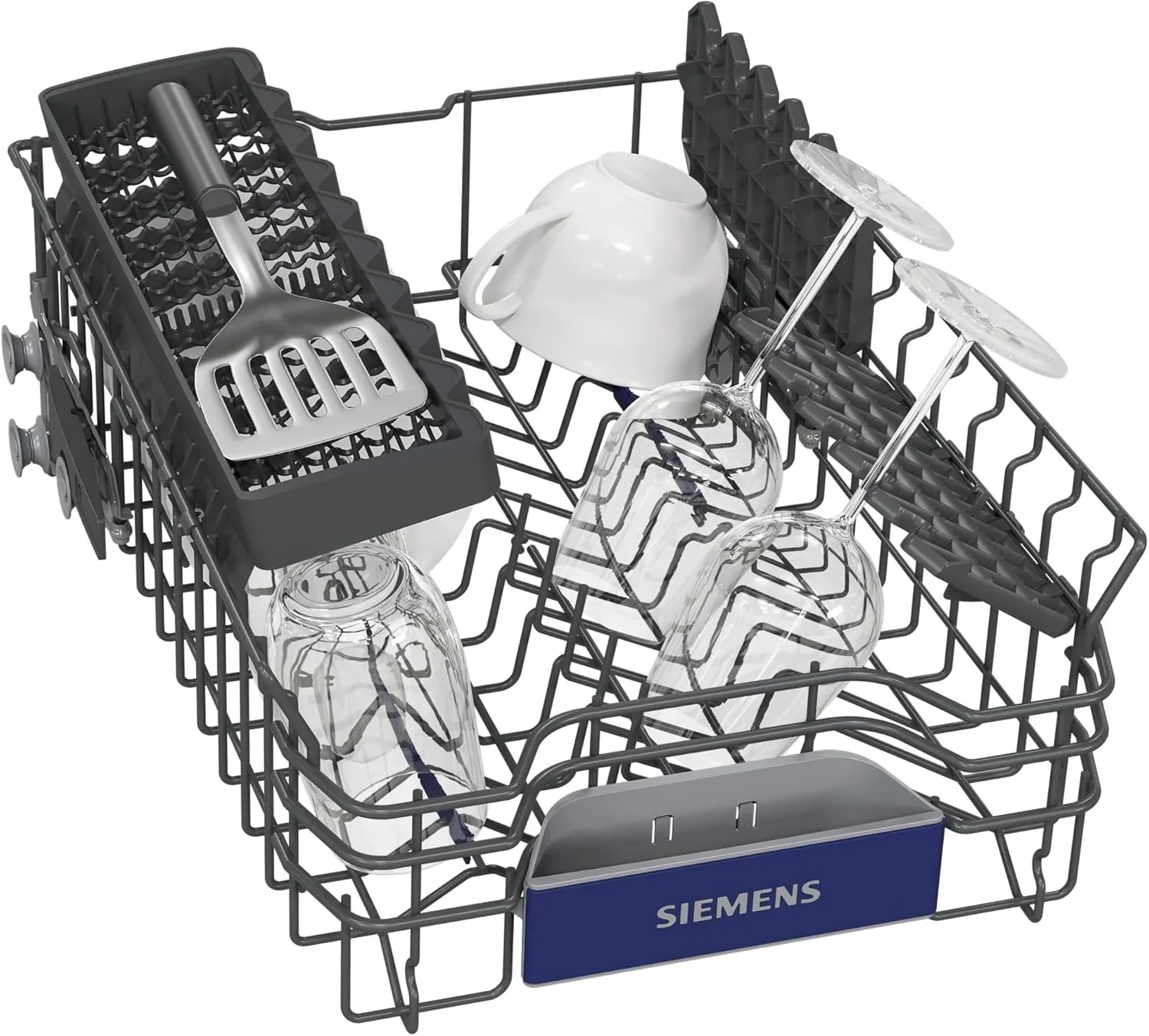 Siemens SR65YX08ME, iQ500 Smarter Geschirrspüler Vollintegriert, 45 cm breit, Besteckschublade, Zeolith, extra leise, aquaStop, automatische Türöffnung nach Programmende, varioSpeed, Innenbeleuchtung