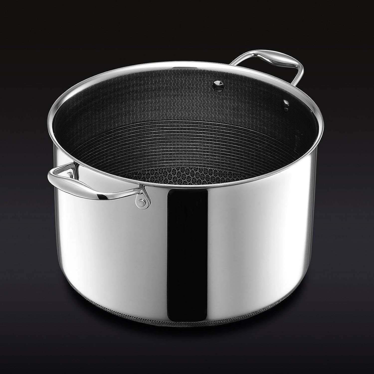 10 Quart Hybrid Nonstick Saucepan and Lid, Dishwasher and Oven Friendly, Compatible with All Cooktops