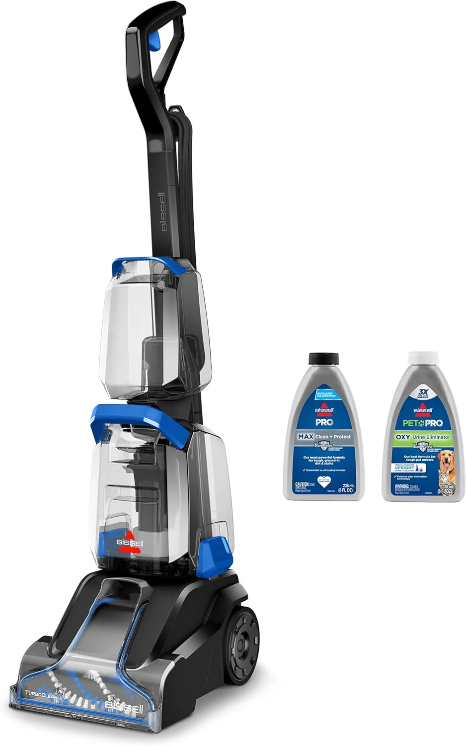 BISSELL TurboClean, Upright Carpet Cleaner, Pro Max Clean & Protect + Oxy Urine Eliminator