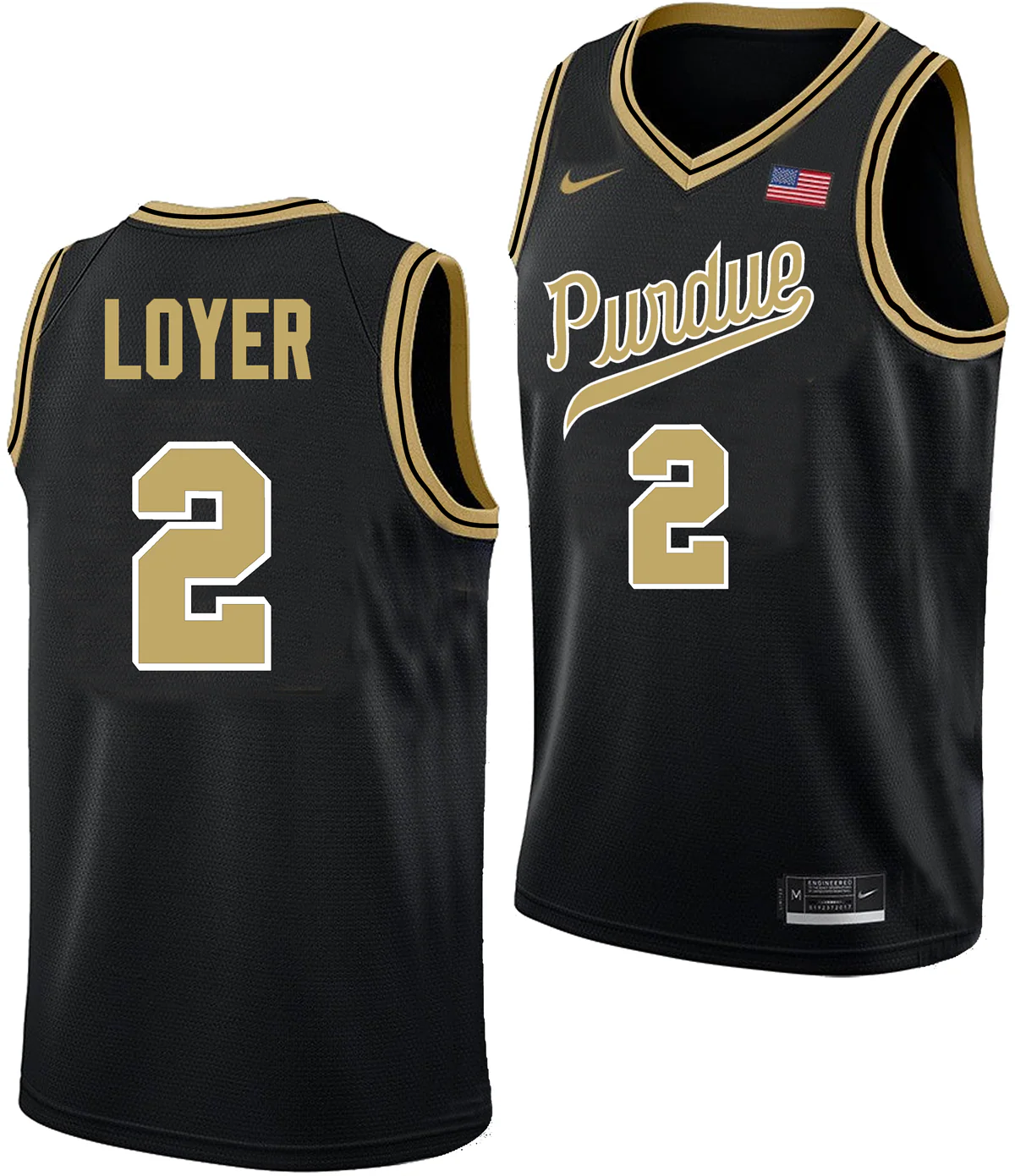 Men's #2 Fletcher Loyer  Purdue Boilermakers College Basketball Jersey