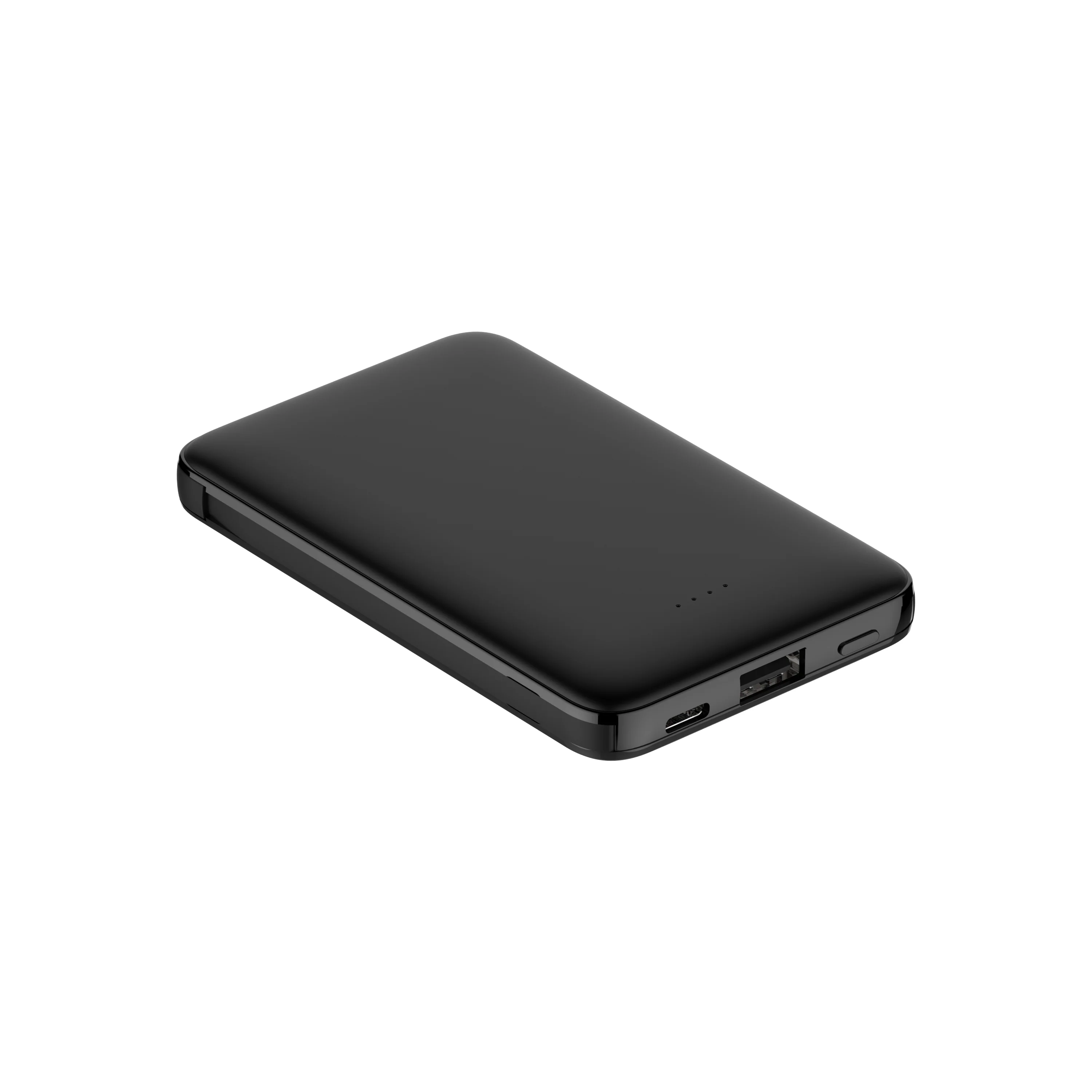 Powerbank mit integriertem USB-C & Lightning Kabel  5000 mAh �C Zusatzakku mit USB-A/USB-C Anschluss
