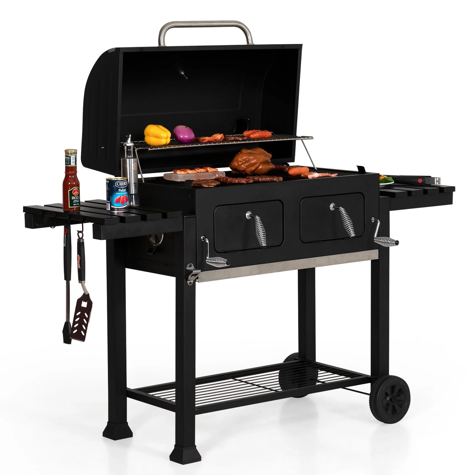 34-inch BBQ Charcoal Grill Outdoor Portable Barbecue Grill