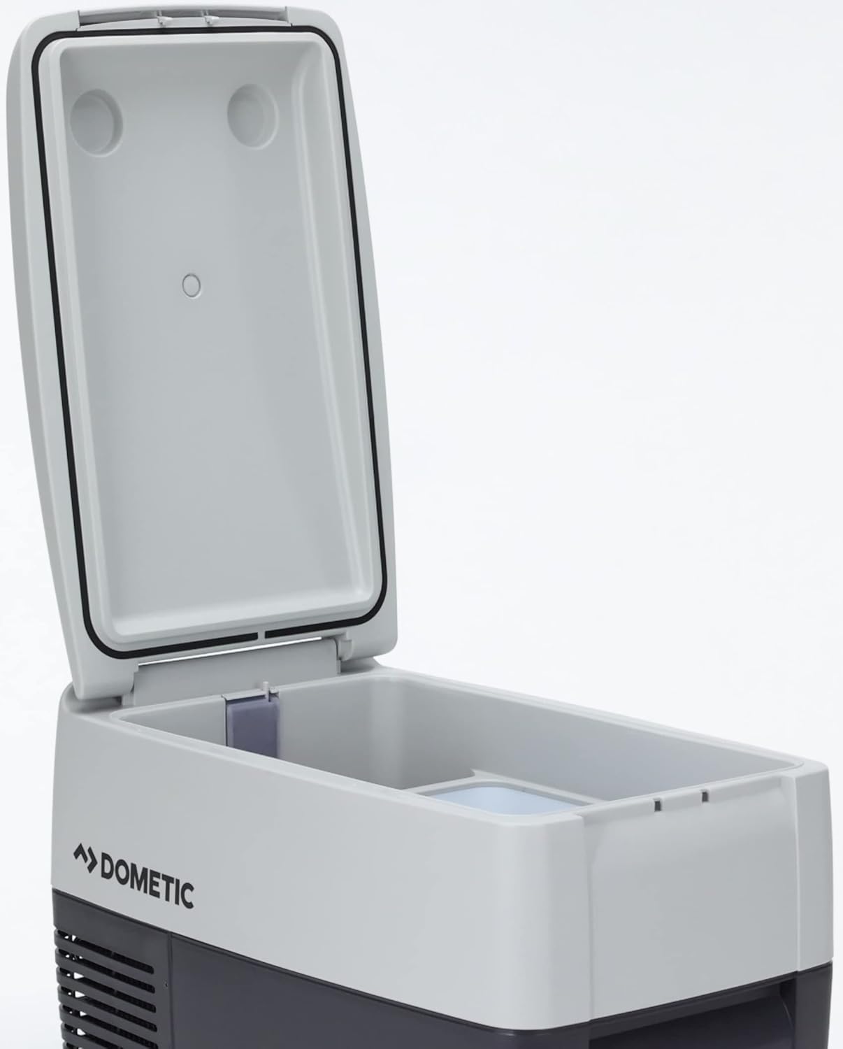 DOMETIC CoolFreeze CDF 36, tragbare elektrische Kompressor-Kühlbox/Gefrierbox, 31 Liter, 12/24 V für Auto, LKW oder Boot mit Batteriewächter, Grau