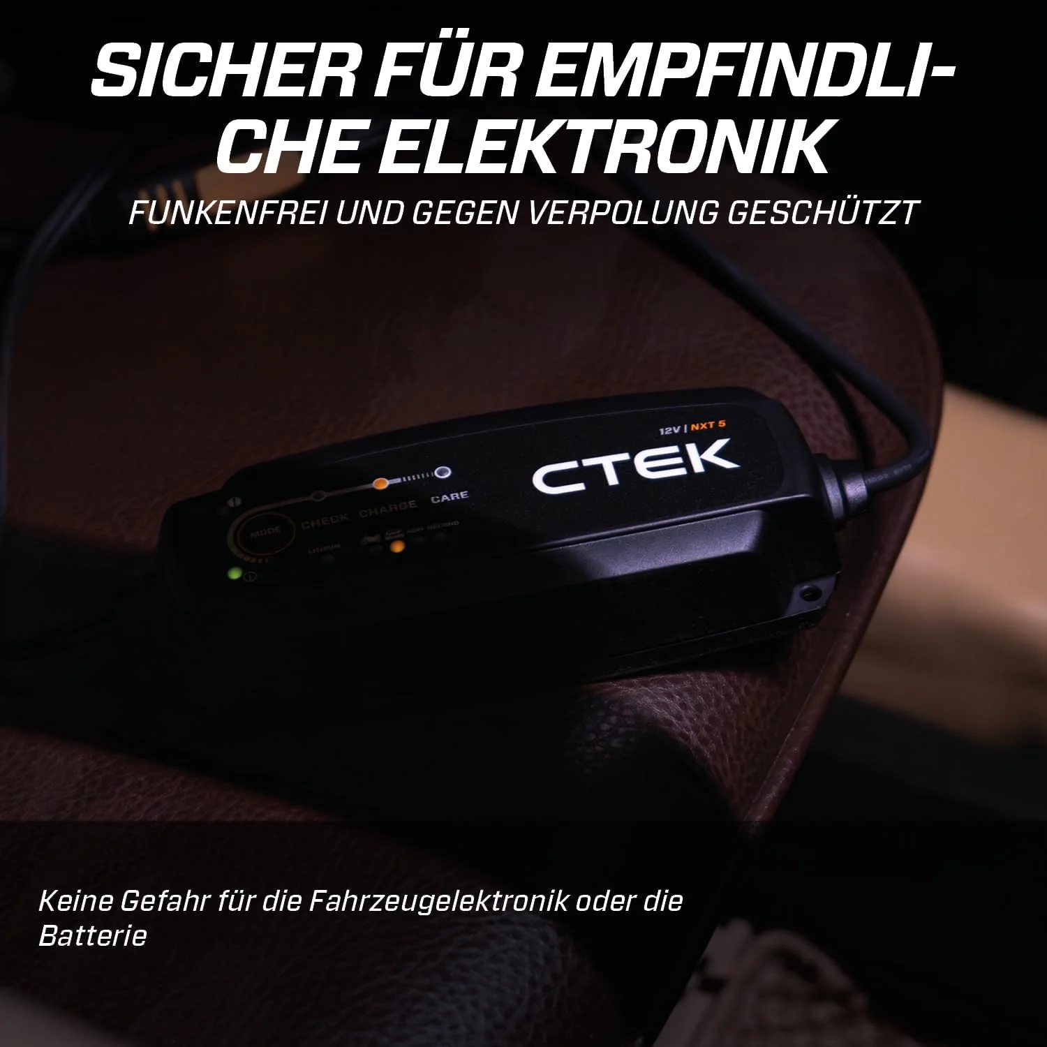 CTEK 40-659 Batterieladegerät 12V 5A – LiFePO4 & Blei, Desulfatierung, AGM, Temperaturkompensation