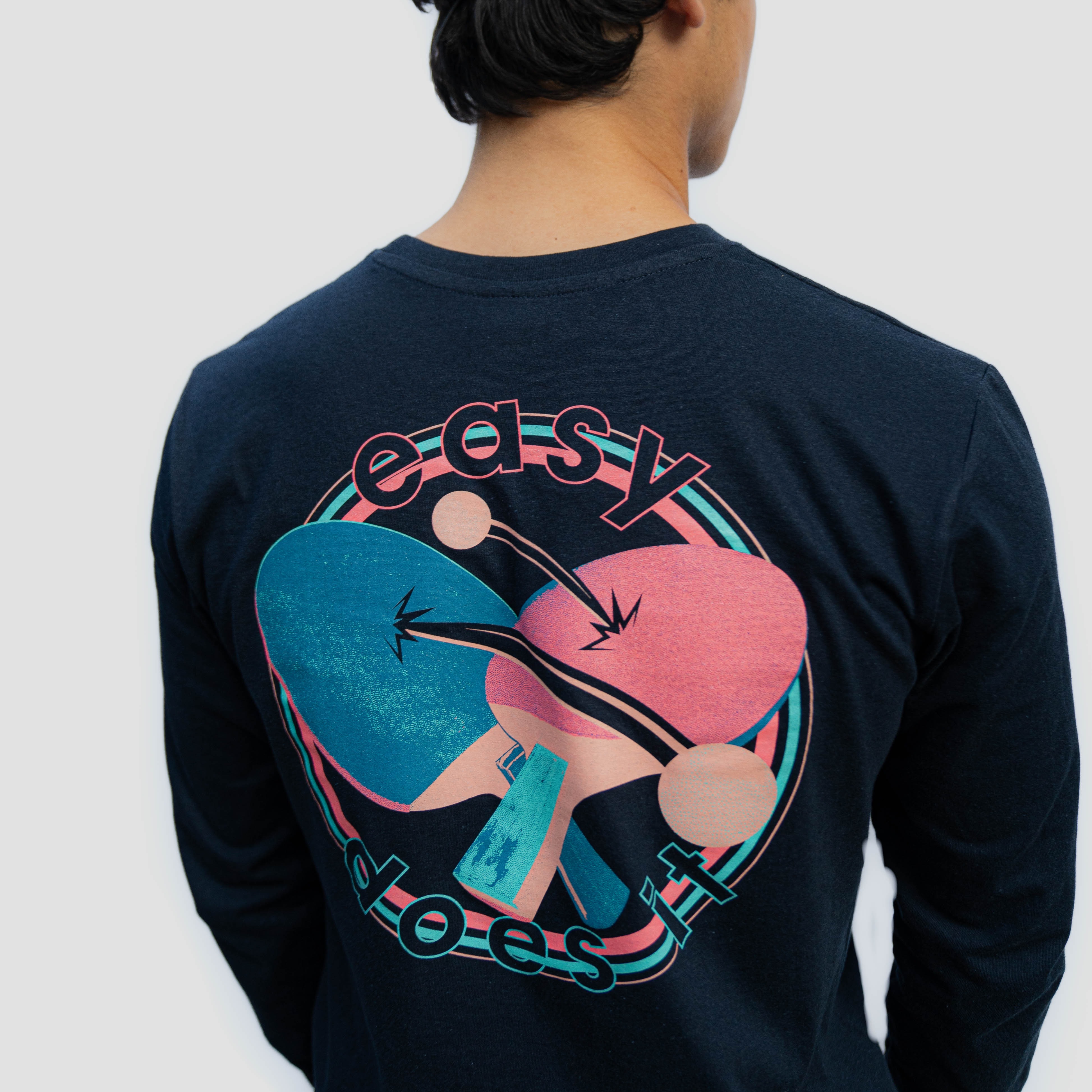 EASY “PINGPONGdoesit” LONGSLEEVE BLUE