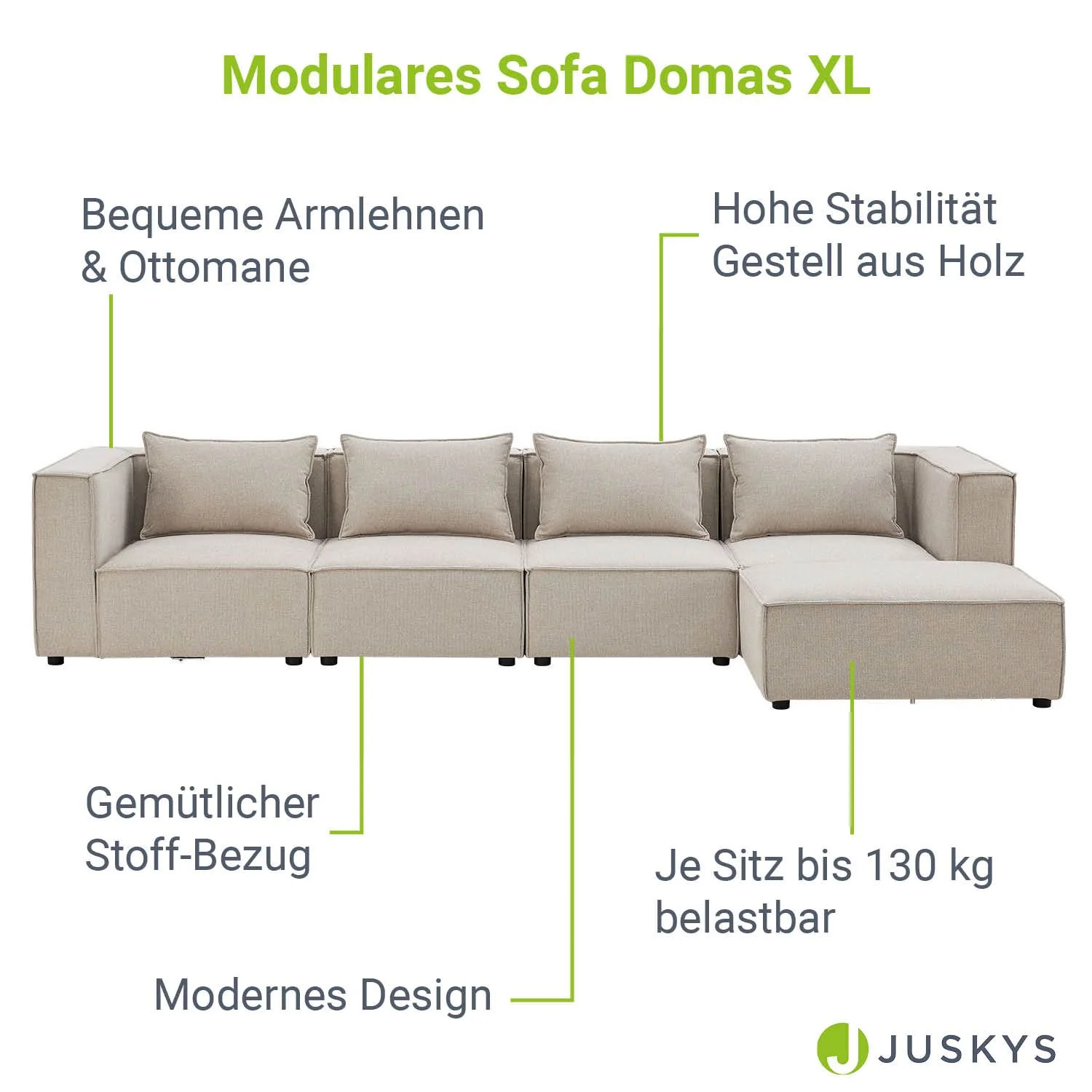 2025 Sofá modular Domas XL - 4 plazas
