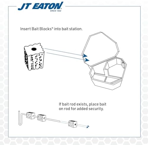 2025 JT Eaton 709-PN Bait Block Anticoagulant Rodenticide  Peanut Butter Flavor  for Mice and Rats (9 lb Pail of 144)