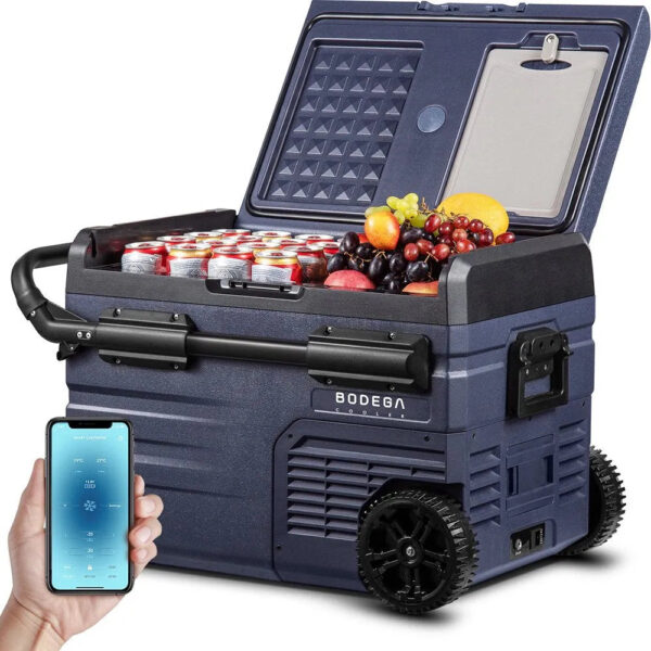 Frigorifero portatile per auto da 12 volt e 37 litri, congelatore per auto per esterni, campeggio, viaggi, camper, controllo APP
