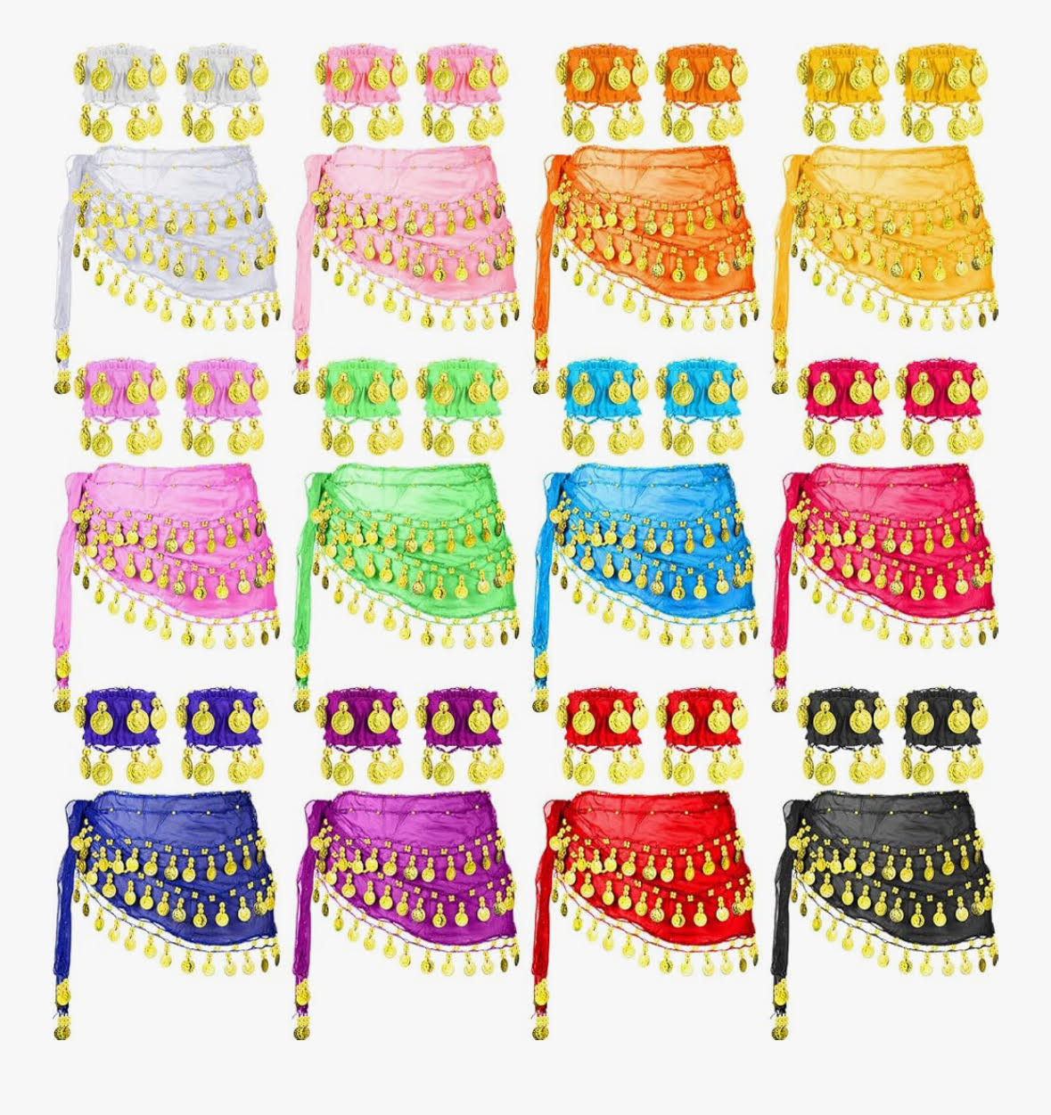 Gypsy Scarf Wholesale | 36 pcs Gypsy Scarf Bulk | Bellydance Scarf Bulk  12 PACK