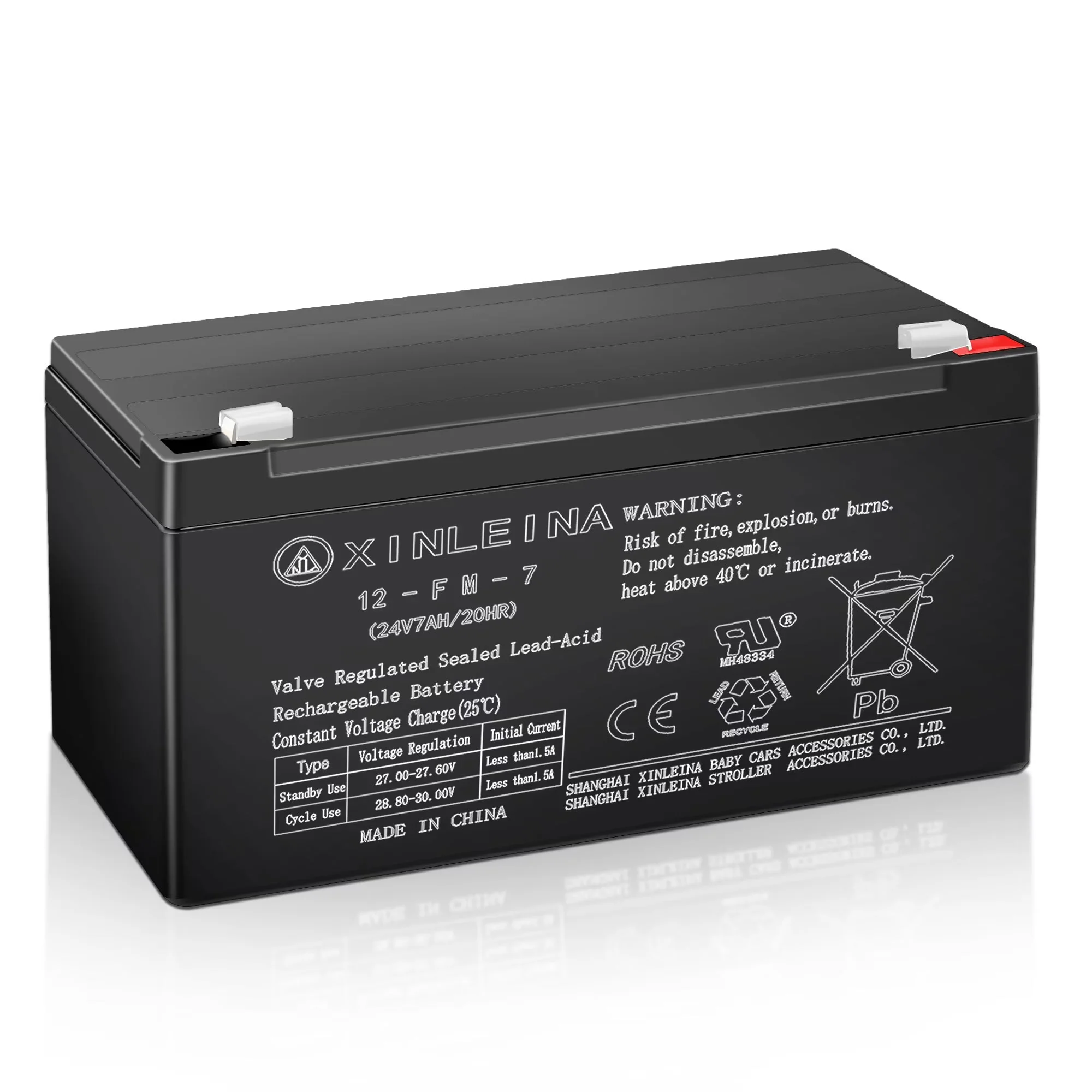 24V 7Ah Rechargeable Sealed Lead Acid Battery - Suitable for Most Kids Ride on Car - Battery Accessories