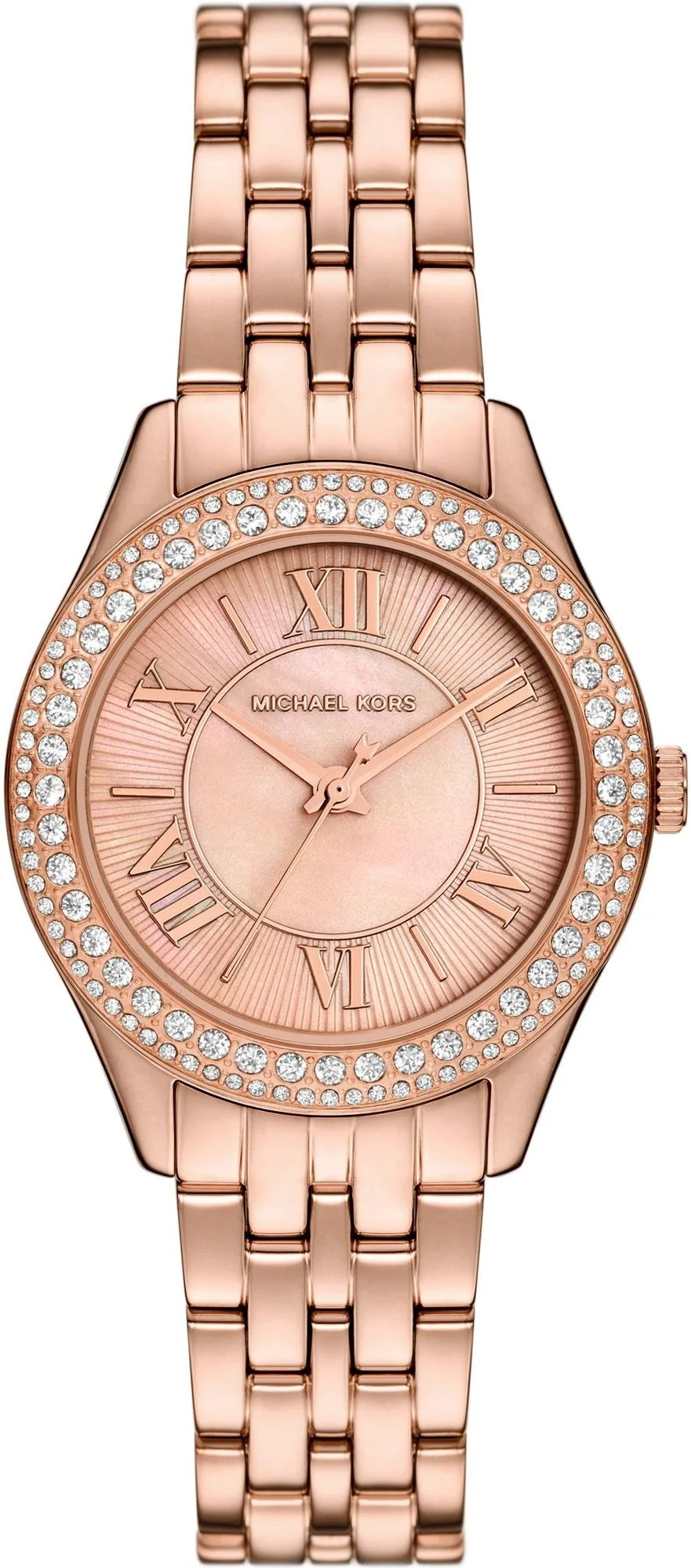 Michael Kors Mini Harlowe Pavé Rose-Gold Women's Watch - MK4845
