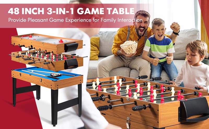 Eletriclife 48 Inch 3-in-1 Combo Game Table