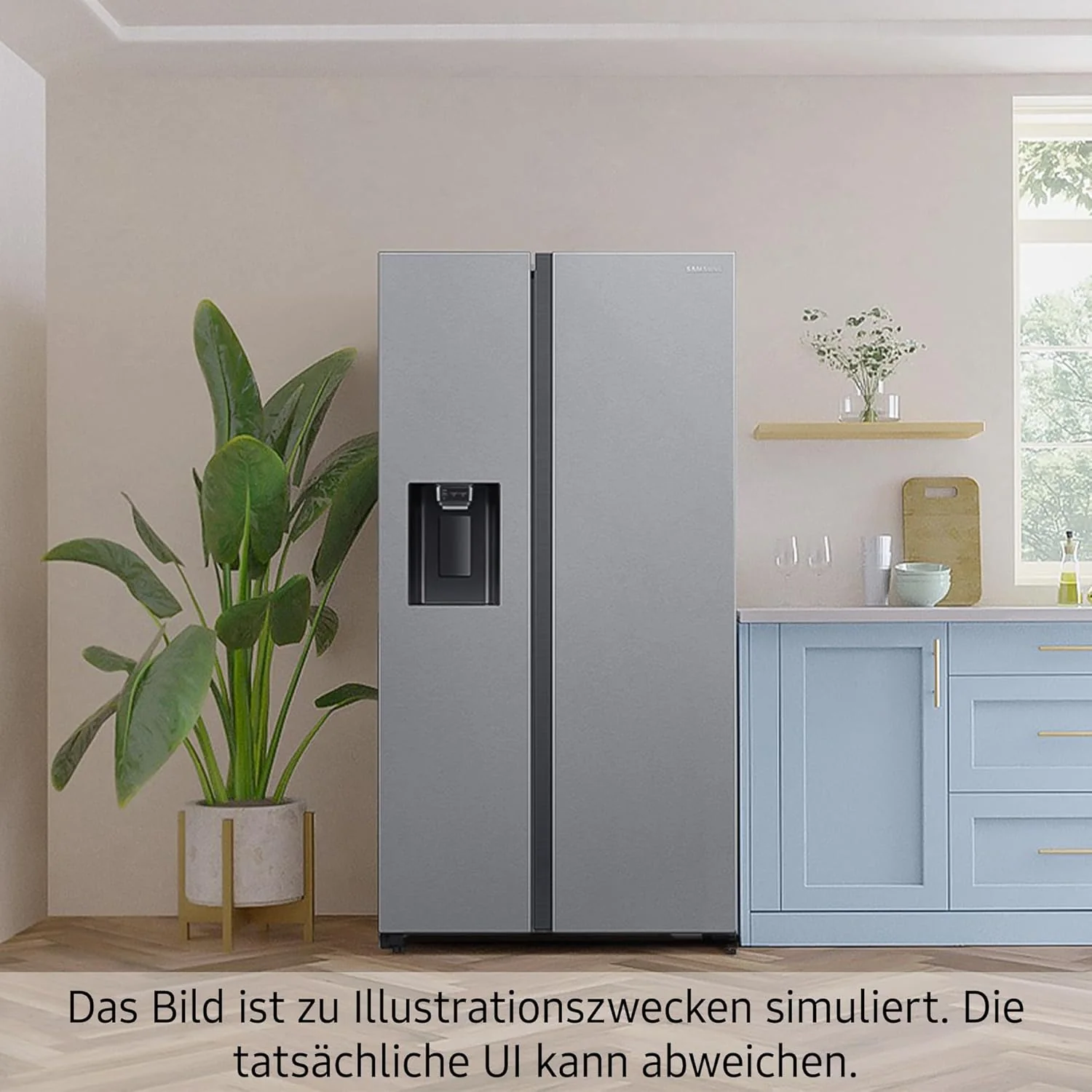 Samsung RS64DG53R3B1EF Amerikaanse koelkast, 178 cm, 628 l, SmartThings AI Energy Mode, ijs- en waterdispenser, Slim Ice Maker, Premium Black Steel