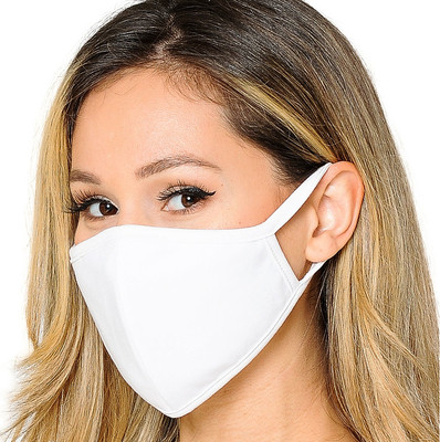 White Cotton Face Masks | Adult Size Double Ply Soft Cotton 10 PACK 70001FMBW