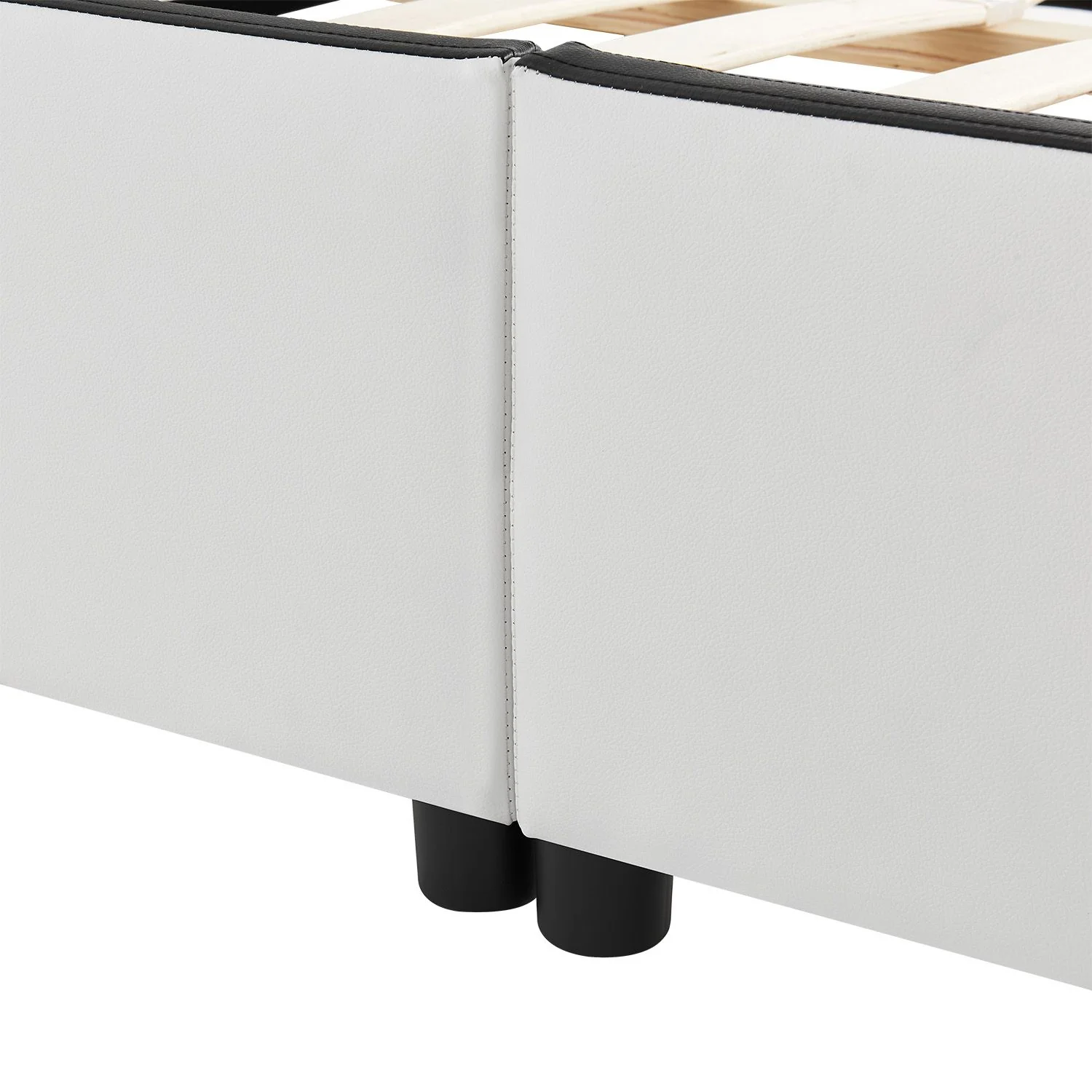2025 Cama tapizada Sevilla 140x200 cm en blanco