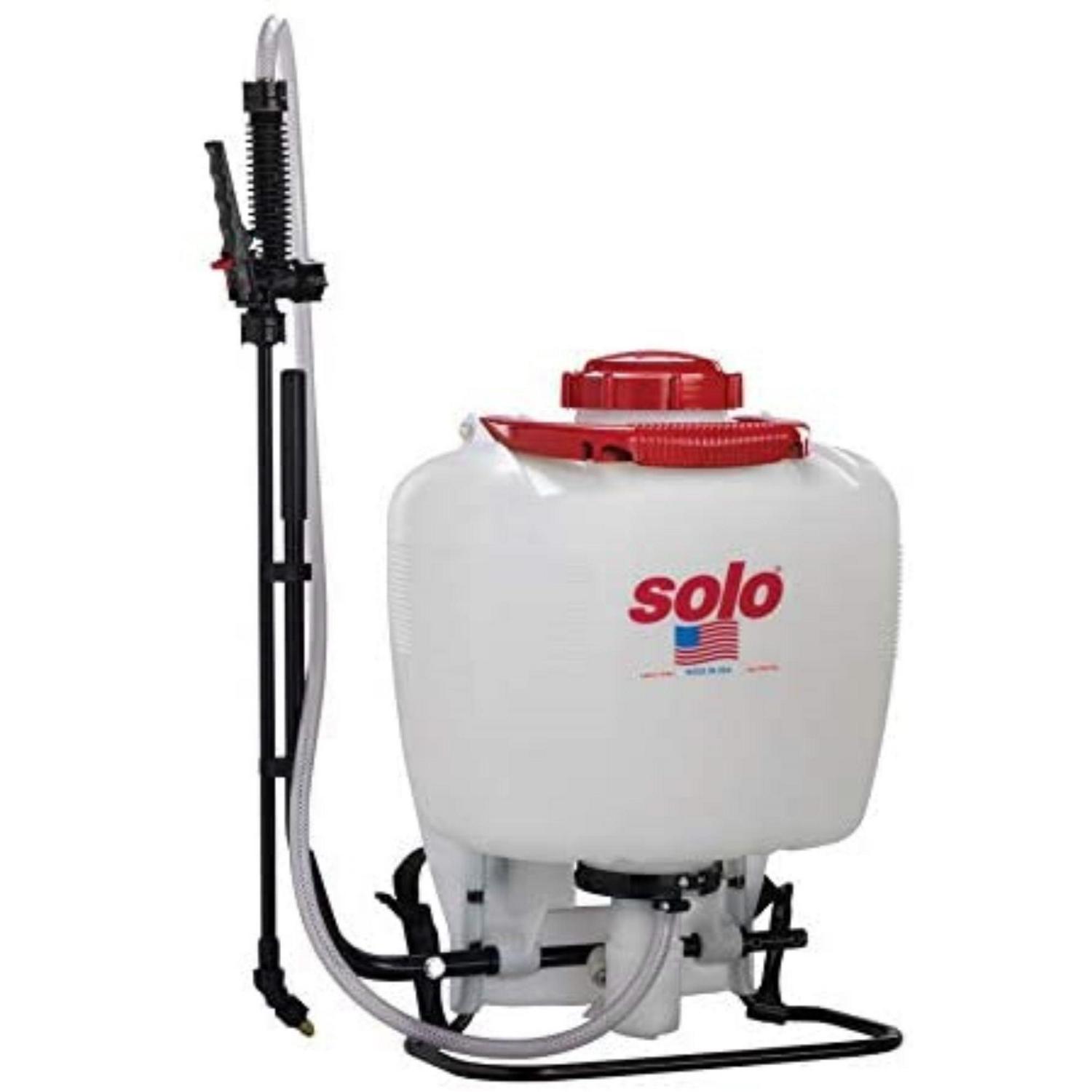 Solo 4 Gallon Backpack Sprayer, Model 425-101, High-Performance Piston Pump, Durable UV-Protected Tank, Comfortable Straps, Easy-Fill Design