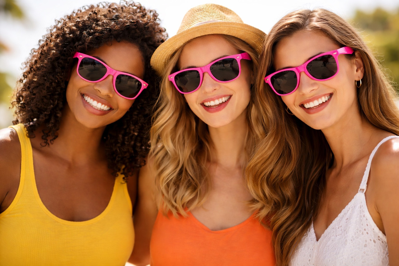 Hot Pink Sunglasses | Iconic 80's Style |  1054D