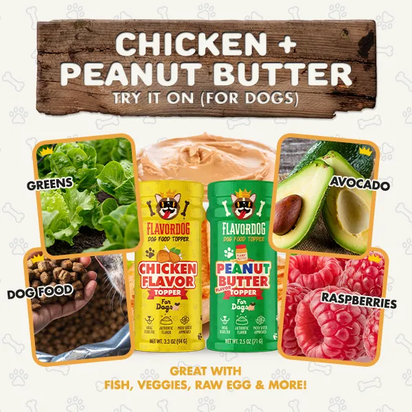 Chicken & Peanut Dog Food Topper Combo