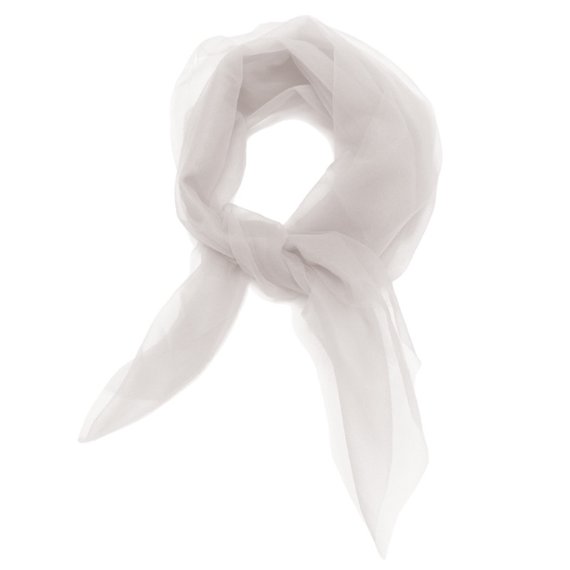 White Square Short Chiffon Scarf  12 PACK 24