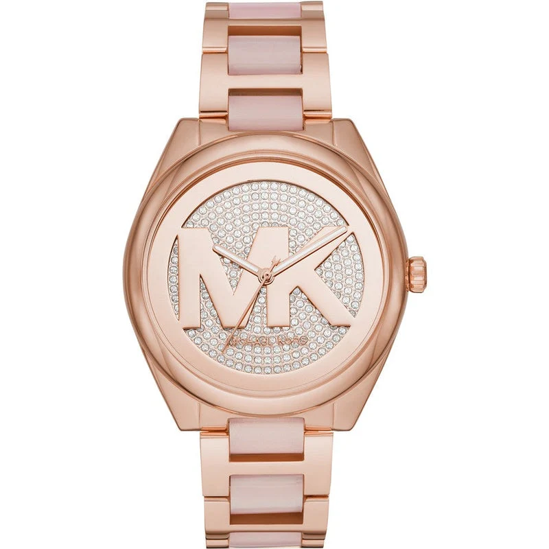 Michael Kors Janelle Three-Hand Rose Gold Women's Watch - MK7089