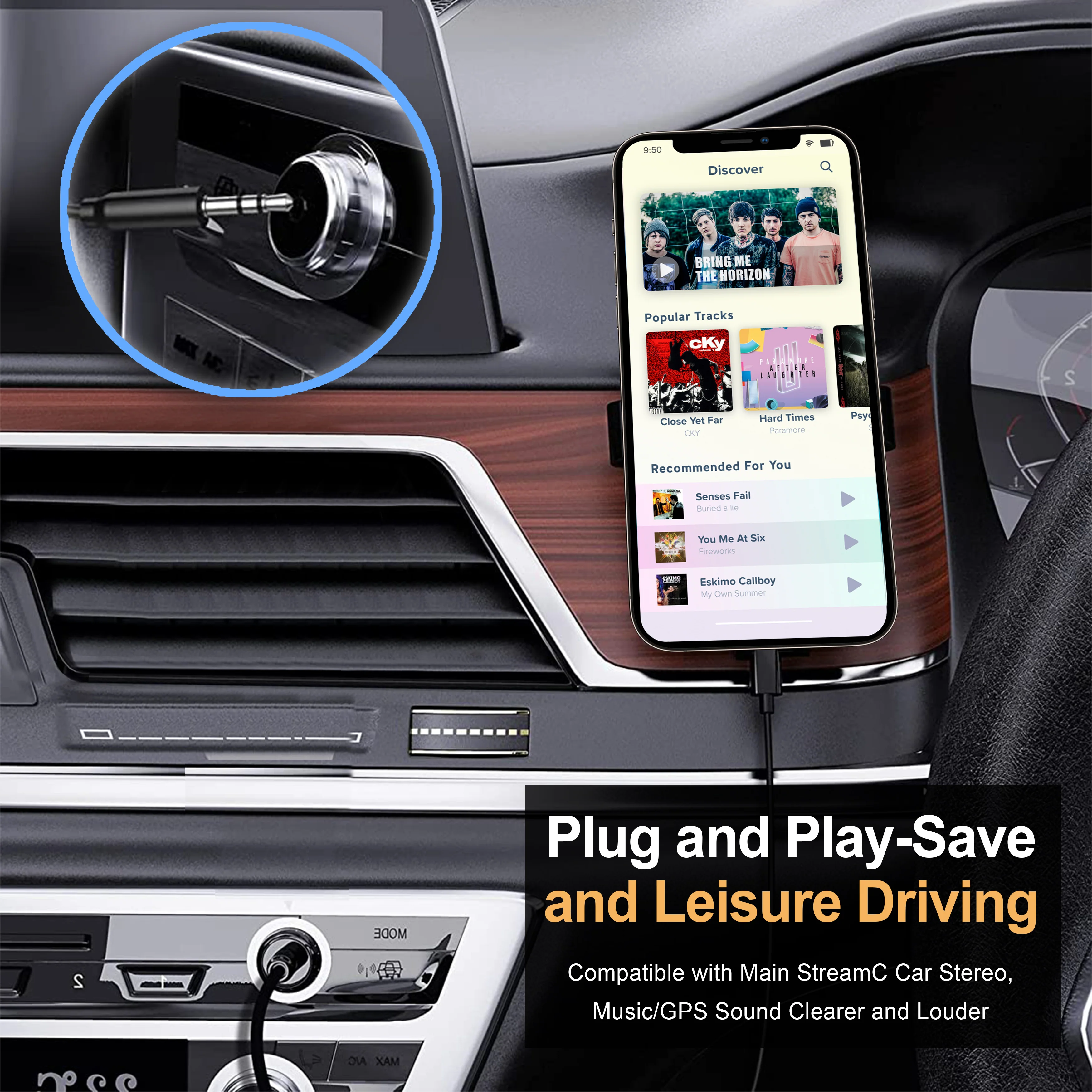 AUX Kabel für iPhone & Samsung �?Lightning / USB-C auf 3,5 mm Klinke Audio Kabel