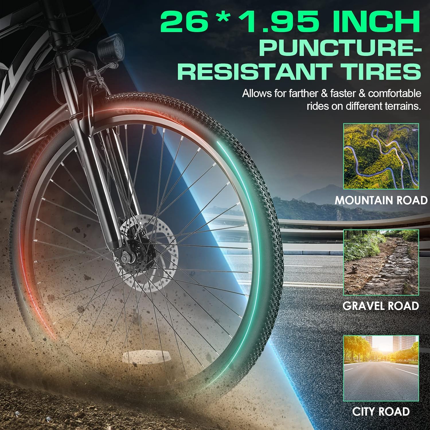 Vivi Electric Bike for Adults, Peak 780W Ebike 26 Electric Mountain Bike, 22MPH Adult Electric Bicycles Commuter Ebike with 48V Battery, Up to 50 Miles, Cruise Control, 21 Speed, UL 2849 Certified