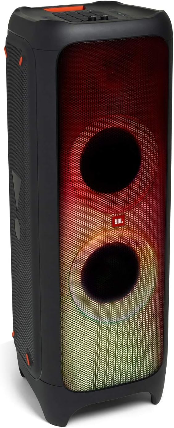 JBL PartyBox 710 - Schwarz – Trag - und rollbarer Bluetooth Party-Lautsprecher mit Lichteffekten – Spritzwassergeschützte, mobile Musikbox