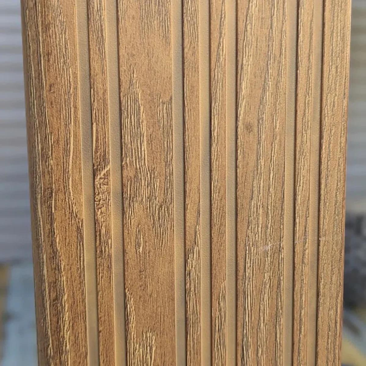 Wood Grain Hardtop Gazebo with Rain Gutter