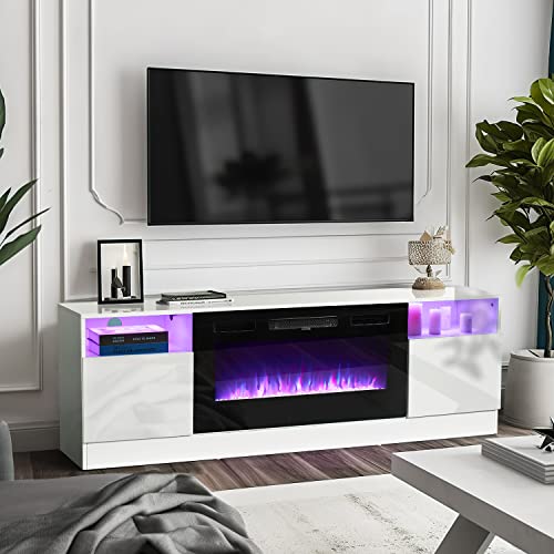 Oneinmil Fireplace TV Stand with 36