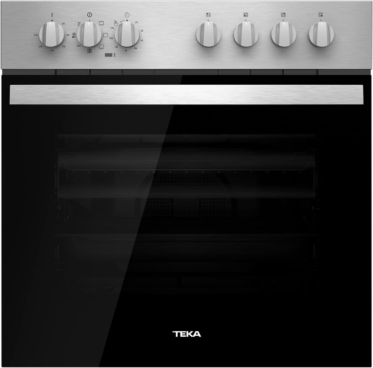 TEKA Horno Multifunción 60 cm, Limpieza HydroClean ECO, 8 Funciones de Cocinado, 1 Guía Plus-Extension, 1 Bandeja y 1 Rejilla, Eficiencia Energética A+, Modelo HBE 615 ME