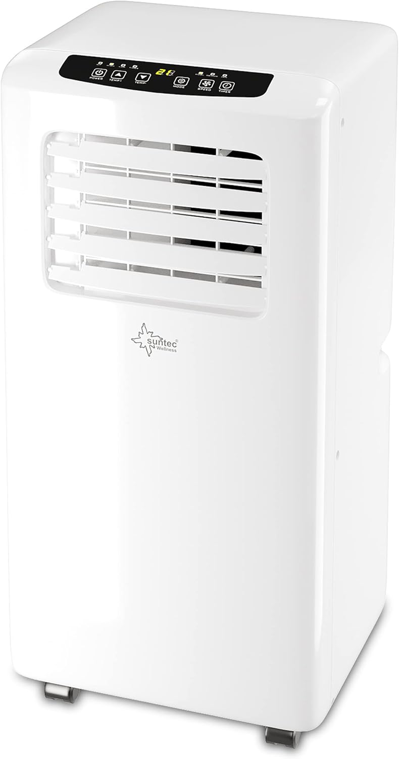 SUNTEC Mobiles Klimagerät Impuls 2.6 Eco R290 – Klimaanlage mobil und leise mit Abluftschlauch – Kühler & Entfeuchter für Räume bis 34 qm – Mobile Kühlung für Wohnung & Büro – 9.000 BTU | 2600 Watt