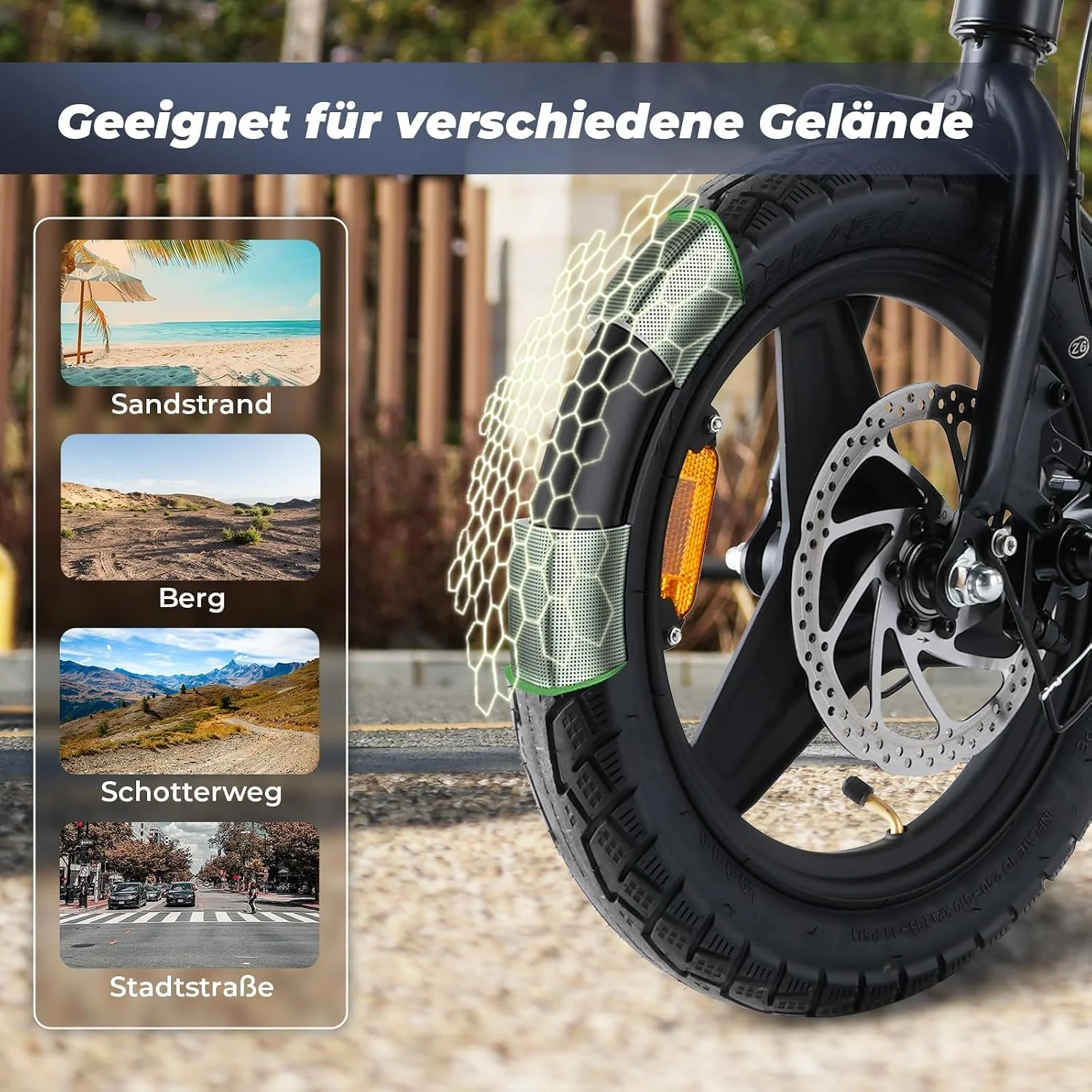 Finbike U1 Klapp-E-Bike 250W – 7-Gang, Pedelec, 14