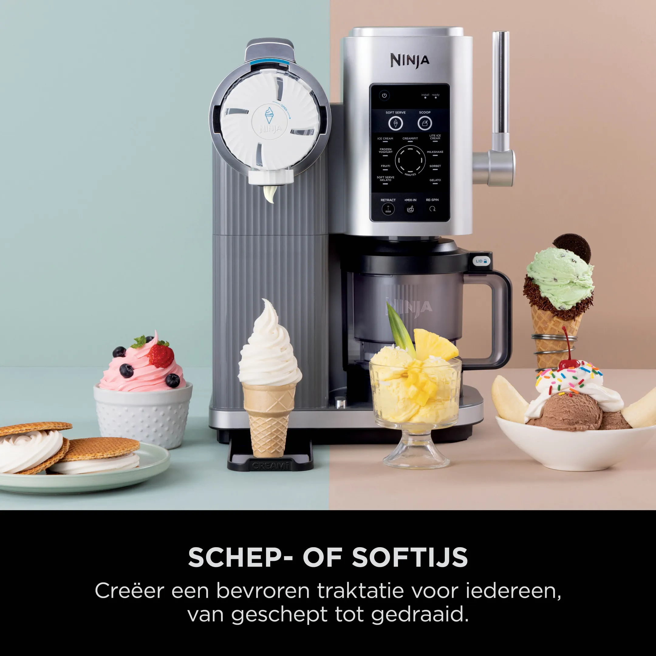 Ninja Softijs- en schepijsmachine Creami SPIN - NC701BU