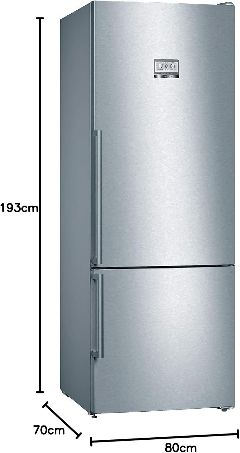 Bosch KGN36NWEA Serie 2 Kühl-Gefrier-Kombination, 186 x 60 cm, 215 L Kühlen & 87 L Gefrieren, NoFrost nie wieder abtauen, LED-Beleuchtung gleichmäßige Ausleuchtung