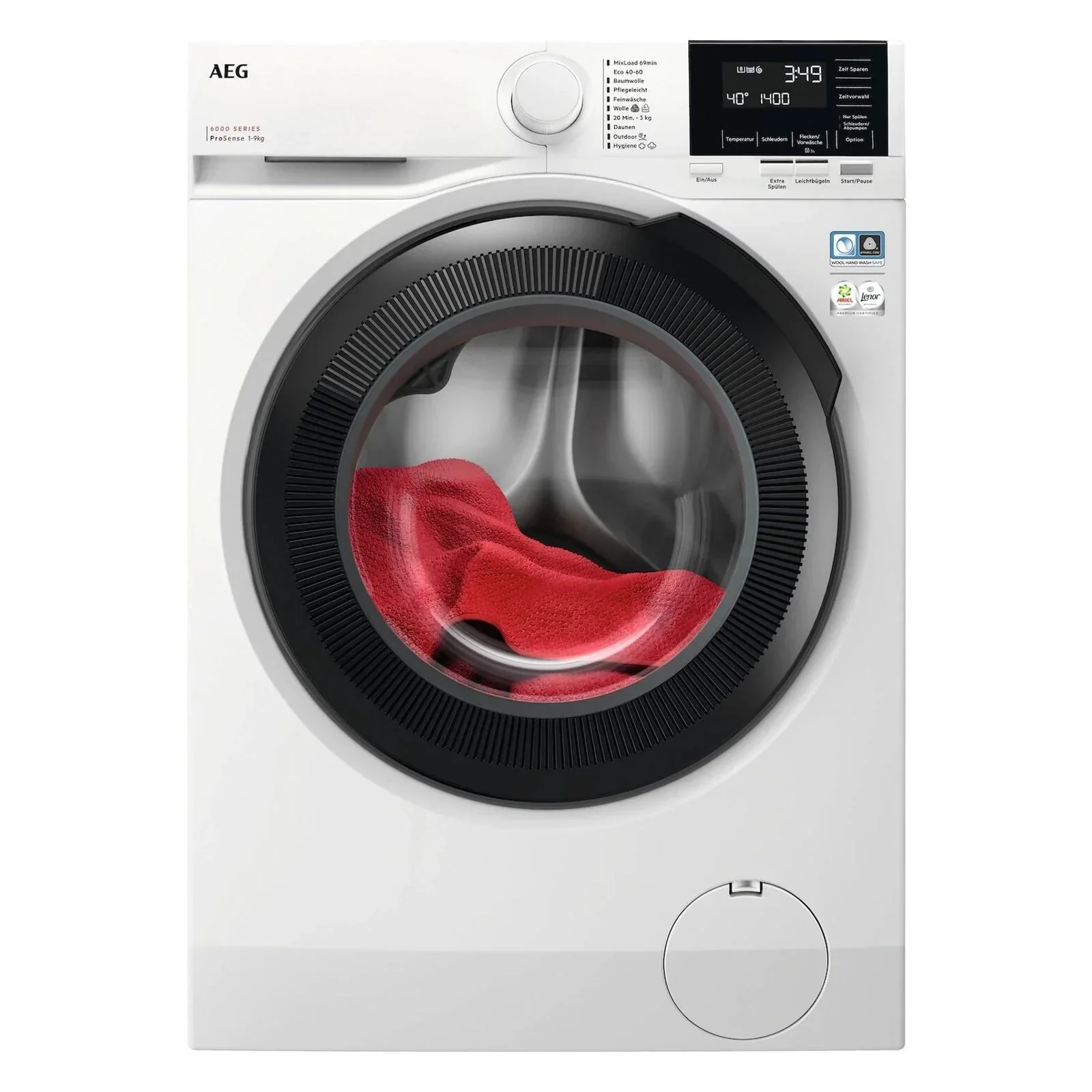 2025 Lavadora AEG LR6FA49FL Serie 6000 con tecnología ProSense