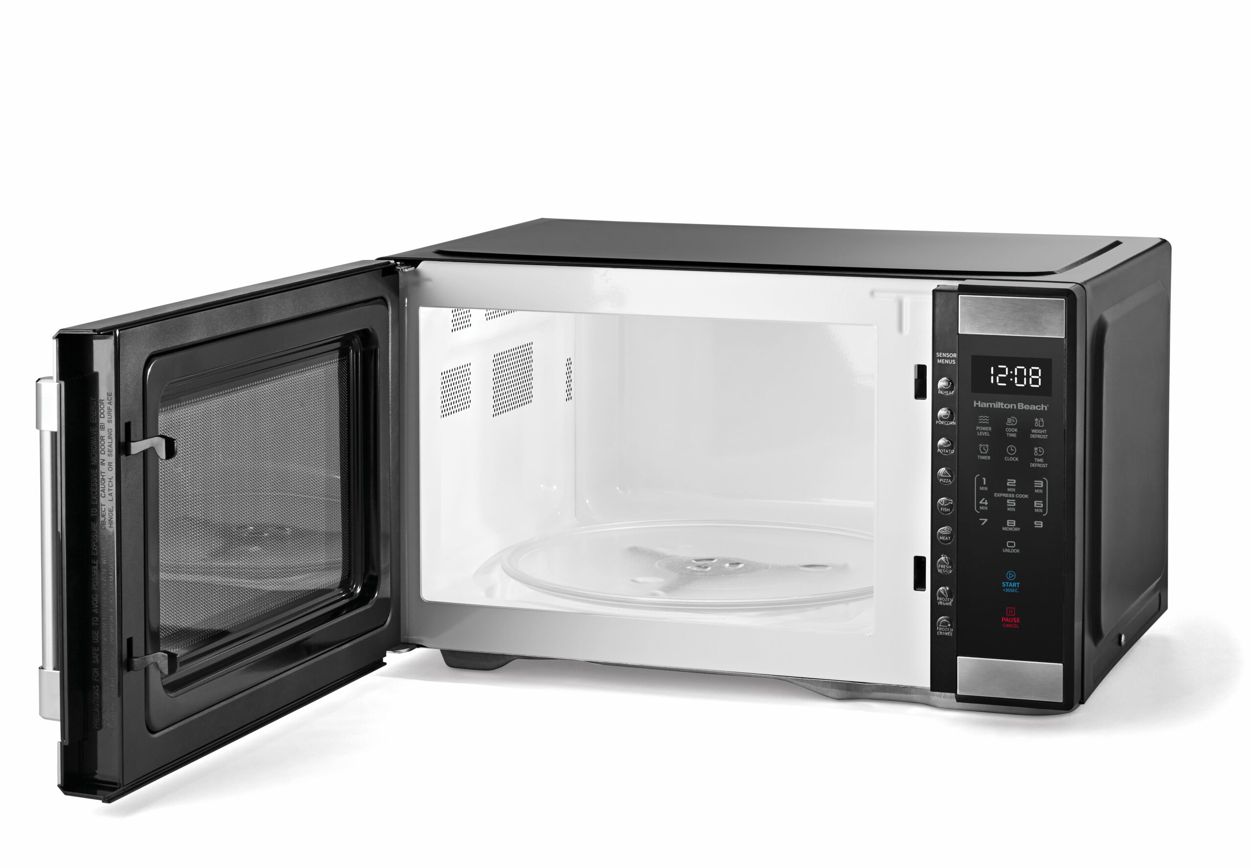 Hamilton Beach 1.1 Cu. Ft. Stainless Steel Countertop Microwave Oven, 1000W, Sensor Cook