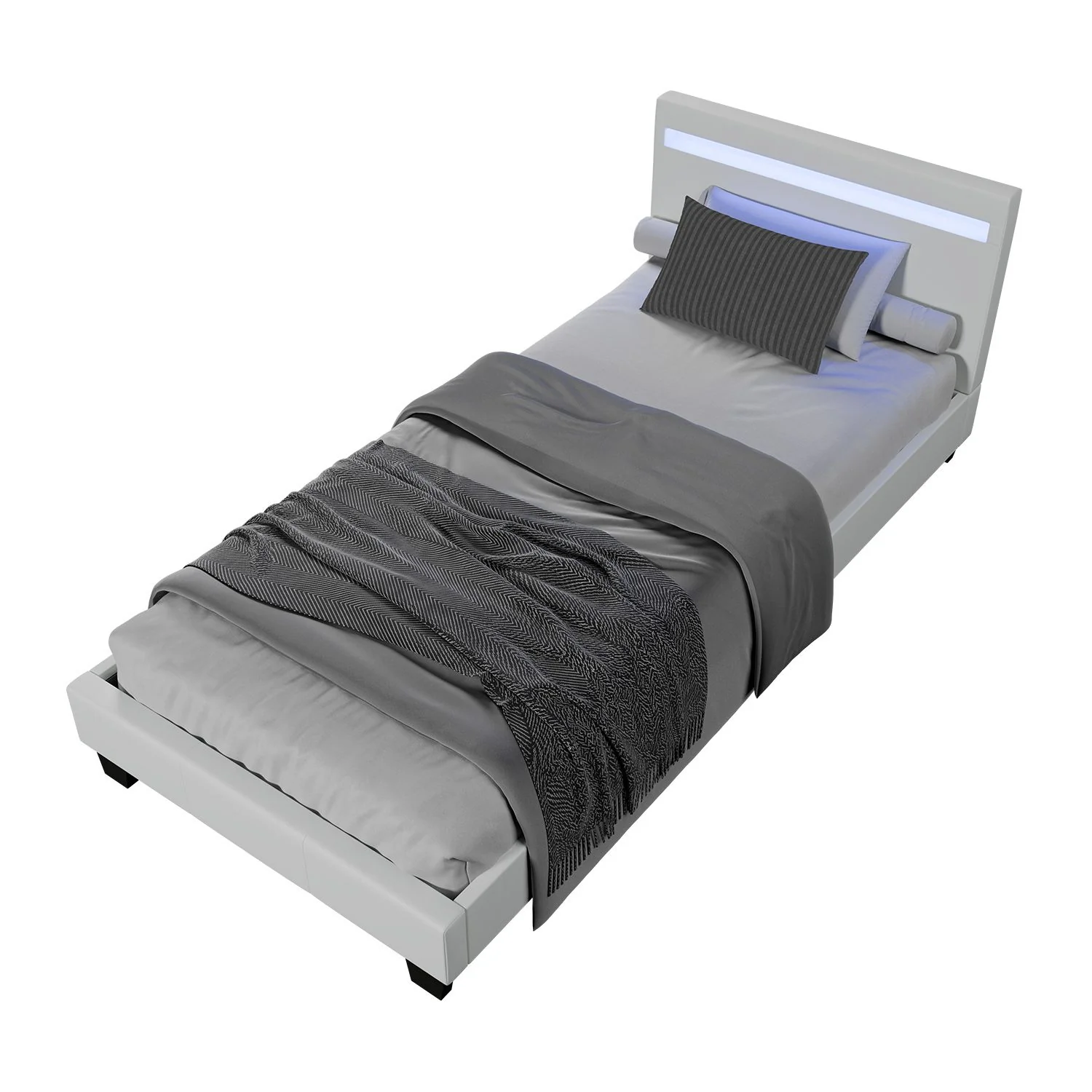 2025 Cama tapizada Verona 120x200 cm en blanco