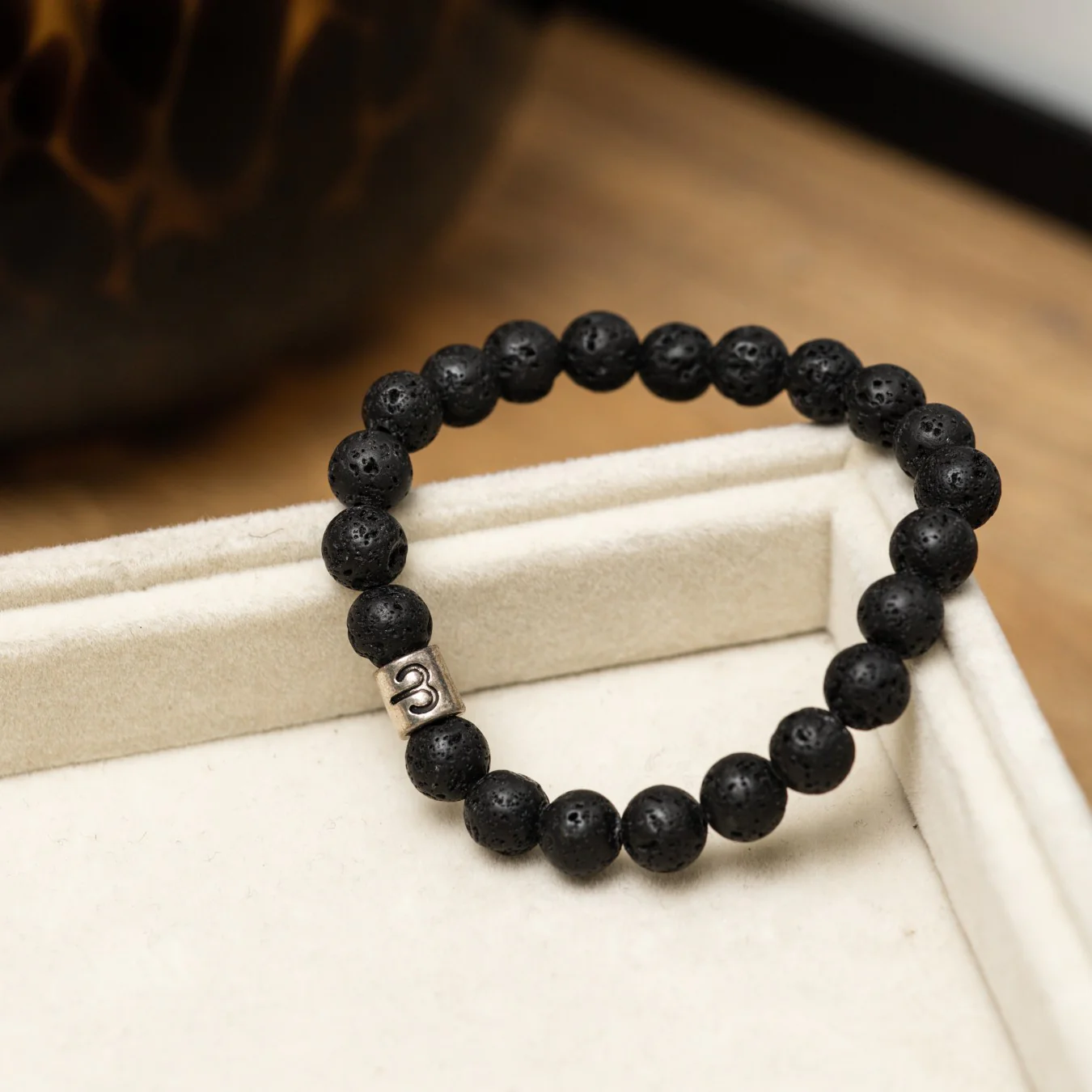 Sterrenbeeld Edelsteen Armband - Lavasteen Zilver - Horoscoop Armband