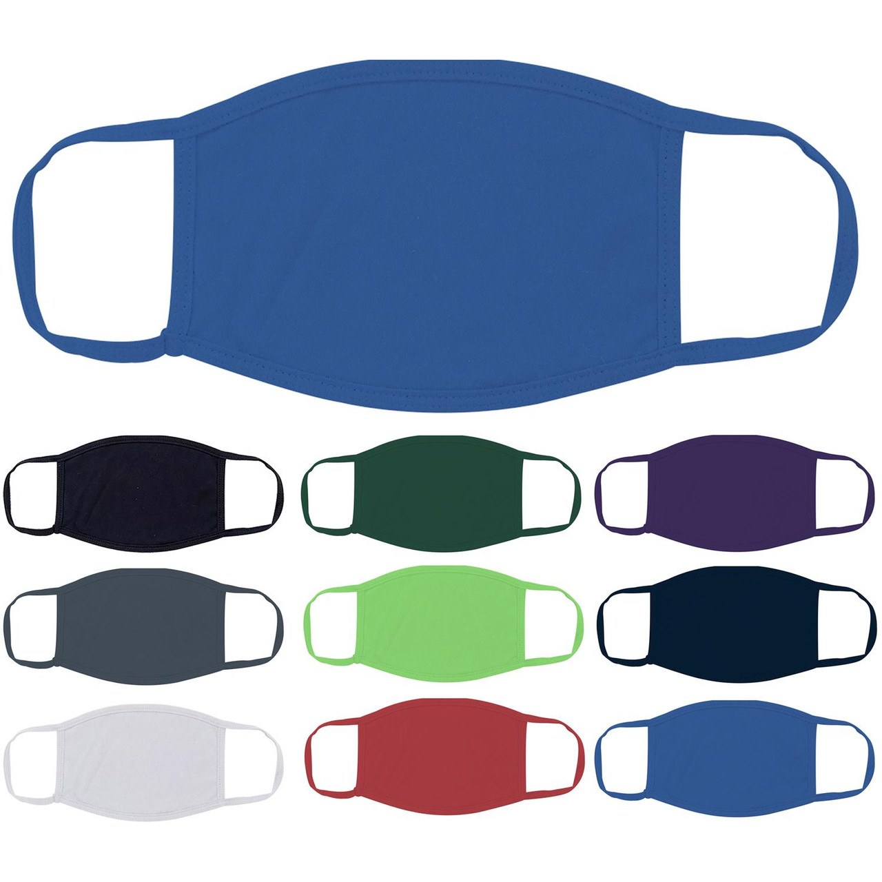 Gray Face Masks Cotton |  12 PACK | Adult Size Double Ply Soft Cotton 134GR