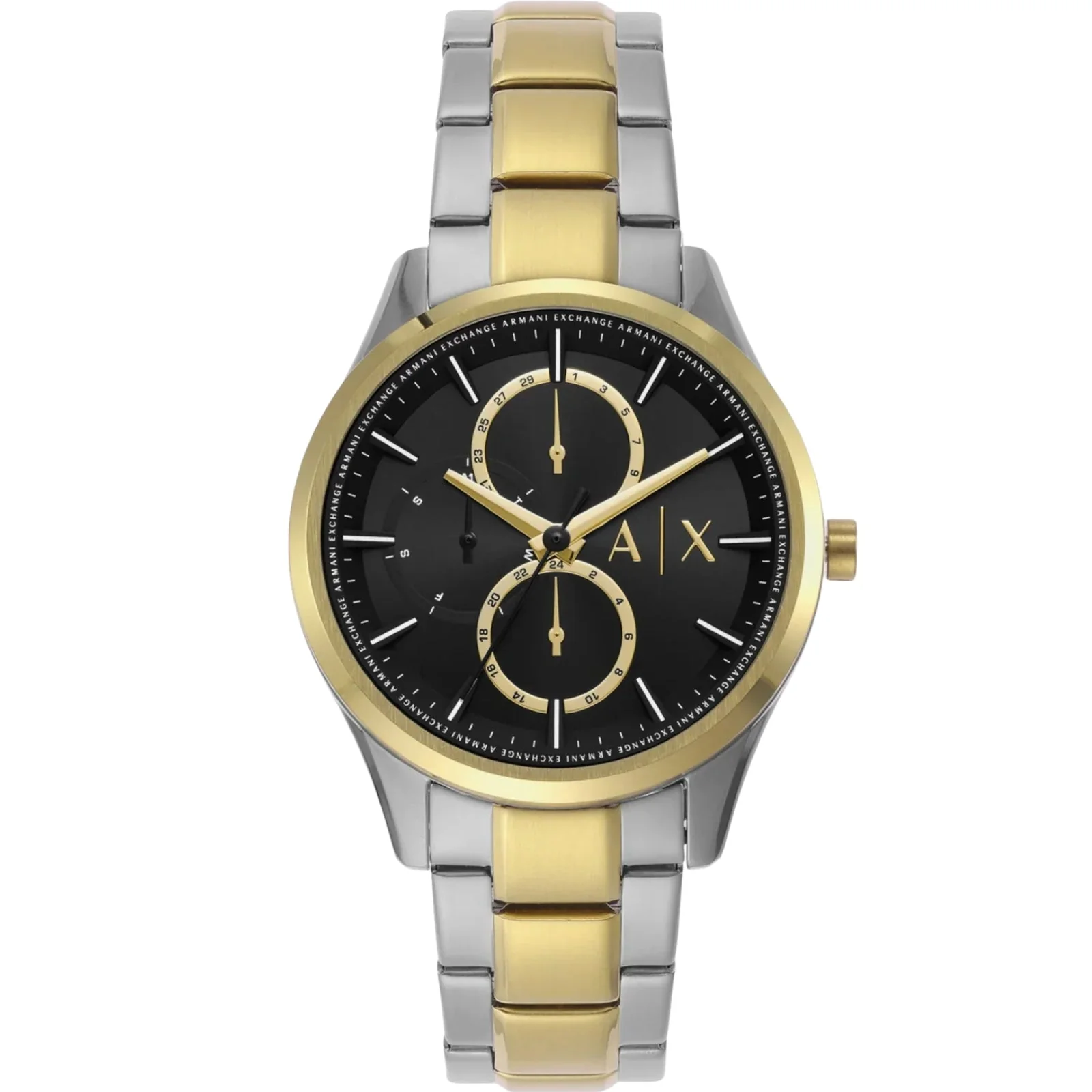 Armani Exchange Dante Multifunction Black Dial Two-Tone Watch - AX1865