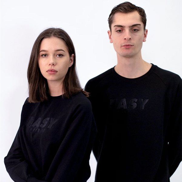 EASY “STITCHES” CREWNECK BLACK