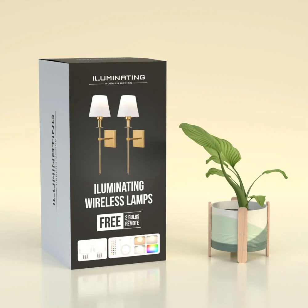 Rechargeable Wireless Wall Light (2 Packs)